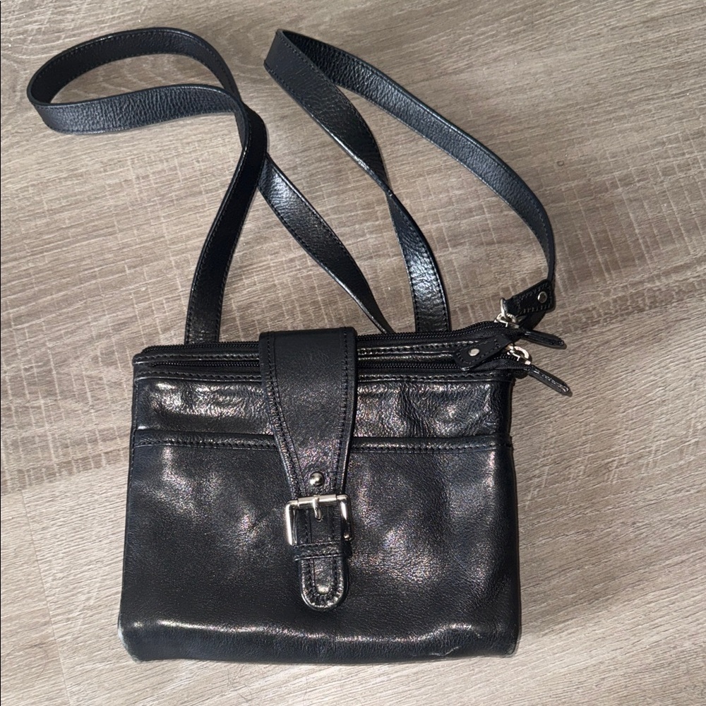 Etienne Aigner Sleek Black Crossbody Bag